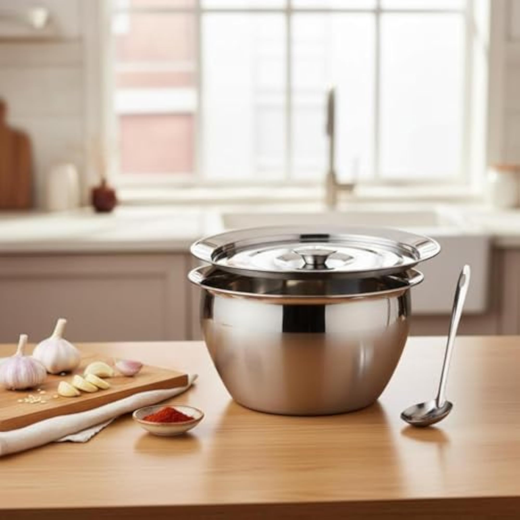 Extra Thick Stainless Steel Oil Strainer Pot, 11 Inch